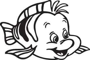 Flounder the Fish decal